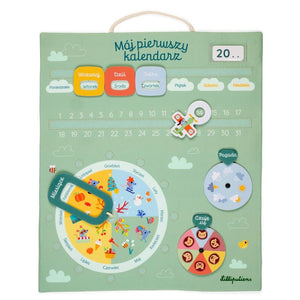 Weiche Lerntafel (PL) – Mein erster Kalender (ab 3 Jahren)