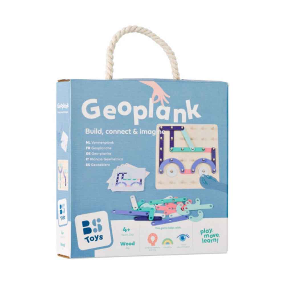 Drewniana tablica manipulacyjna z płytkami BS Toys - Geoplank