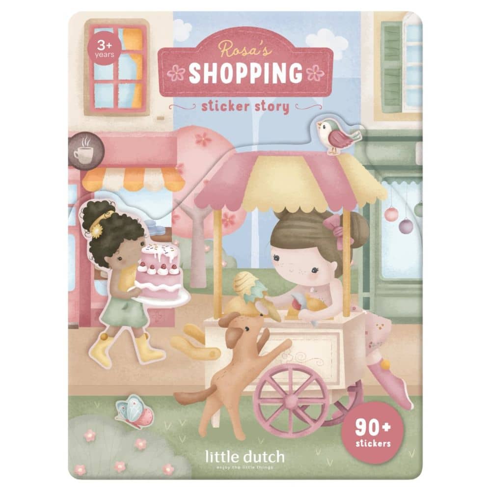 Klebebilderbuch – Rosa beim Einkaufen