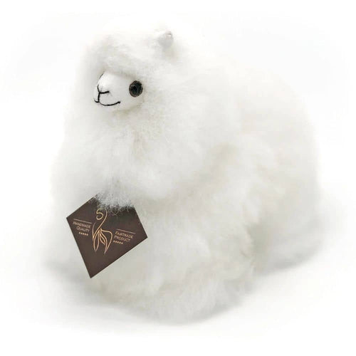 Fluffiges Alpaka Naturals-Kuscheltier – Ivory 15 cm