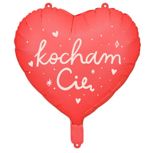 Folienballon – Herz „Kocham Cię“ 45 cm