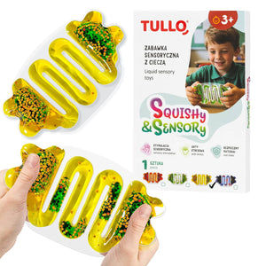 Squishy-Knetball mit Flüssigkeit – gelb