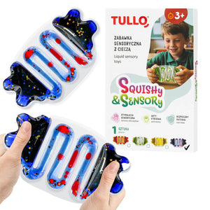 Squishy-Knetball mit Flüssigkeit – blau