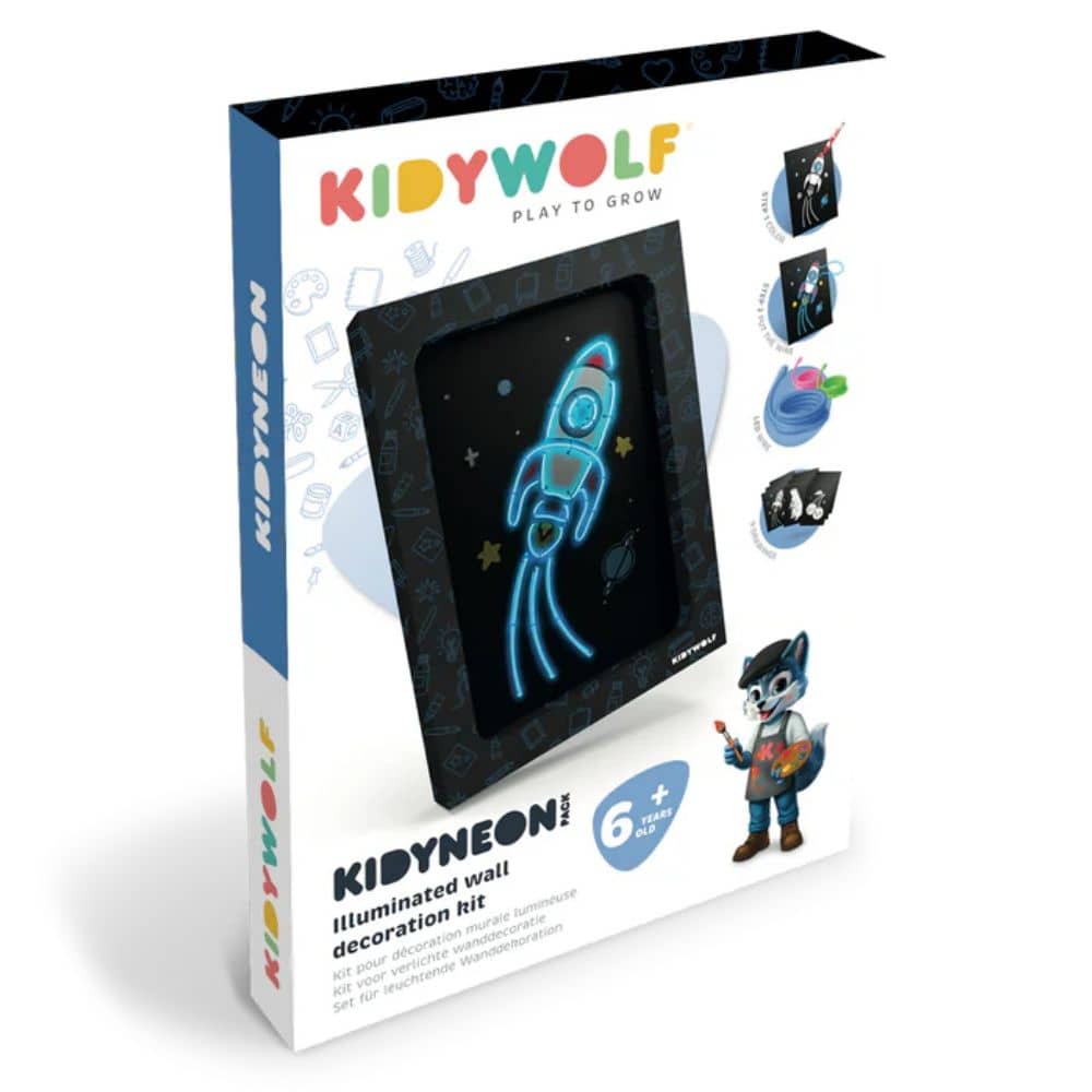 Set zum Basteln einer leuchtenden Wanddekoration – Kidyneon Pack 9 Stück