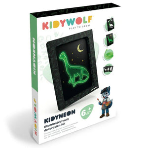 Set zum Basteln einer leuchtenden Wanddekoration – Kidyneon Dinosaurier, 3 Stück