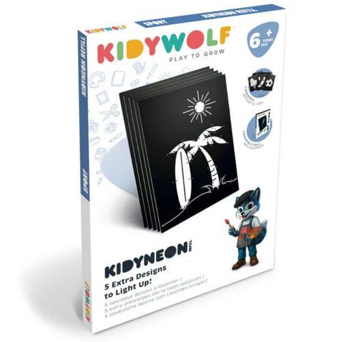 Einsätze für leuchtende Wanddekorationen – Kidyneon Sport, 5 Stück