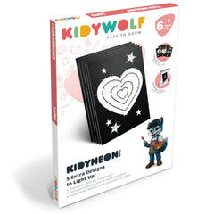 Einsätze für leuchtende Wanddekorationen – Kidyneon Happy, 5 Stück