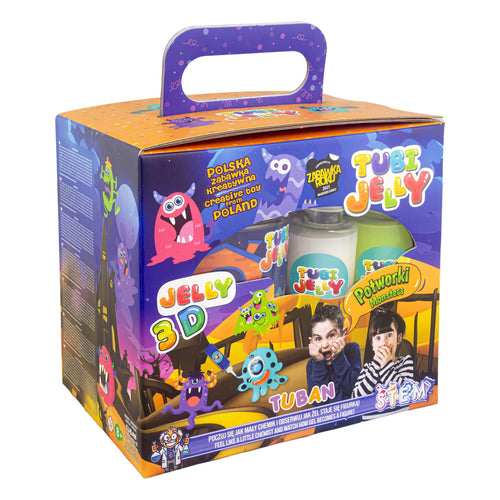Tubi Jelly Set mit 6 Farben + kleines Aquarium –  Monster