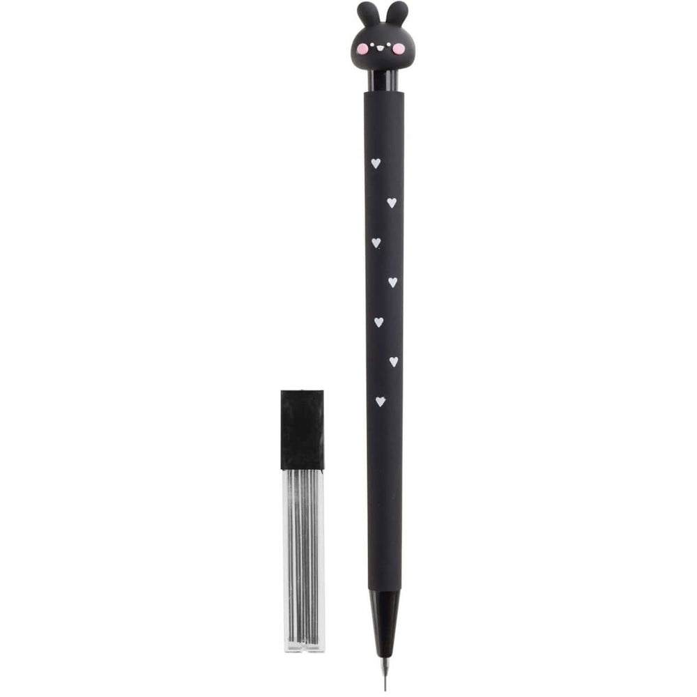 Druckbleistift-Set mit Ersatzminen – Schwarzes Häschen (0,5 mm, 2B)