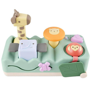 Musikspielzeug und geometrisches Steckspiel – Tiere 2-in-1