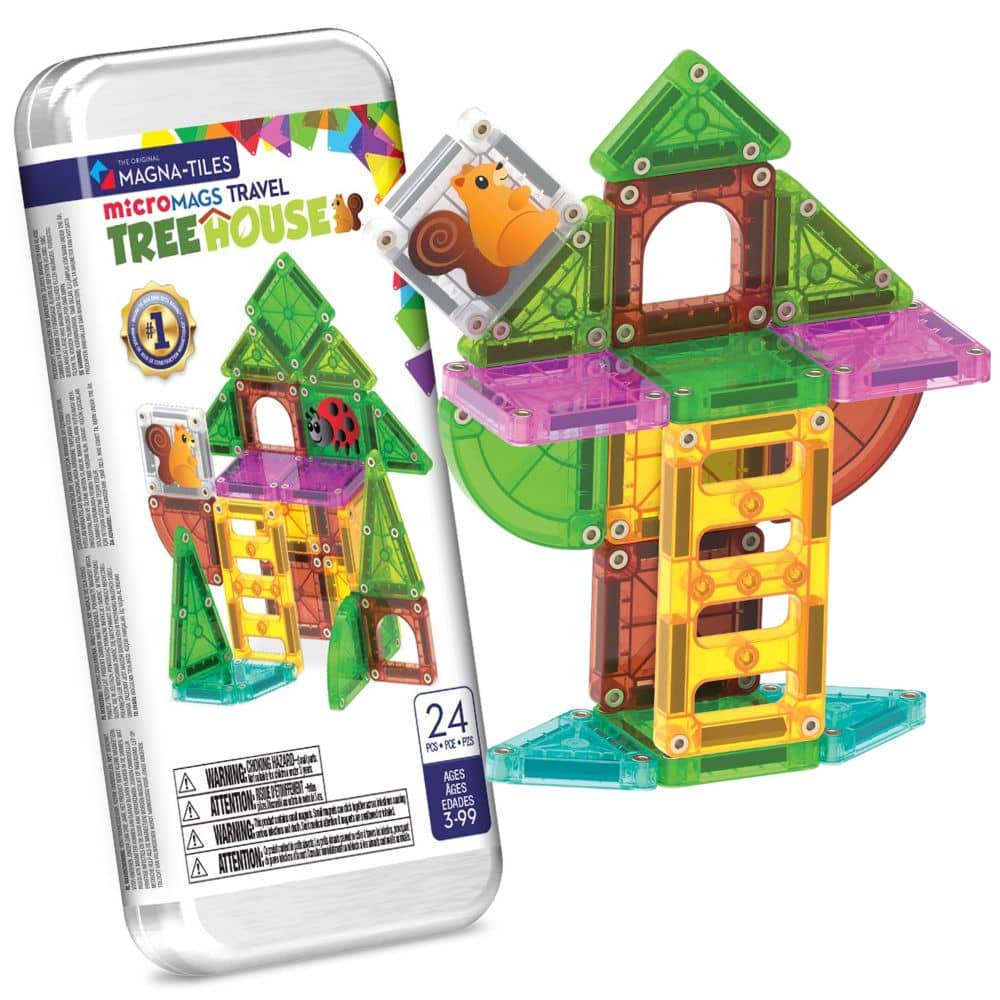 Magnetbausteine – microMAGS Treehouse Travel, 24 Teile