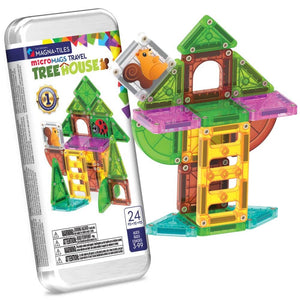 Magnetbausteine – microMAGS Treehouse Travel, 24 Teile
