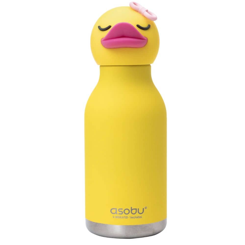Thermo-Trinkflasche mit Strohhalm Bestie – Ente (460 ml)