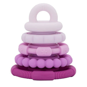 Silikon-Stapelturm und Beißring-Set - Raspberry (5 Ringe)