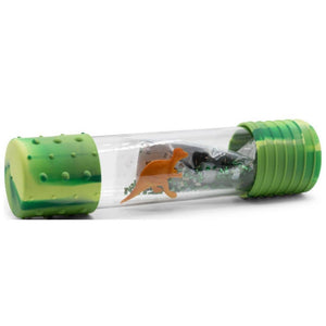 DIY Sensorik-Flasche - Dinosaurier mit Figur und Glitzer