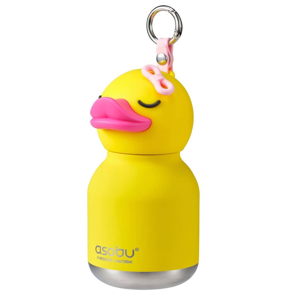 Thermo-Trinkflasche mit Strohhalm Mini Bestie – Ente (200 ml)