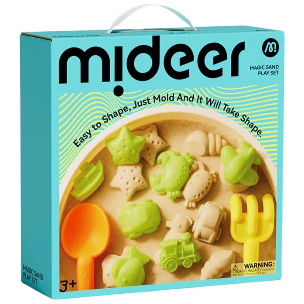 Kinetischer Sand Set aus Bienenwachs - 1 kg inkl. Förmchen & Spielwanne