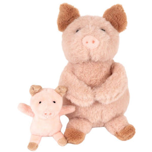 Kuscheltier Schweinchen mit Baby (15 cm)