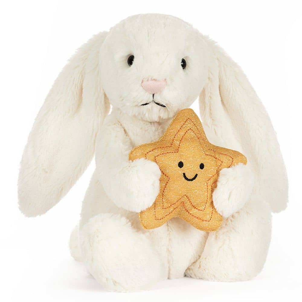 Bashful Hase – Cremeweiß mit Stern (31 cm)