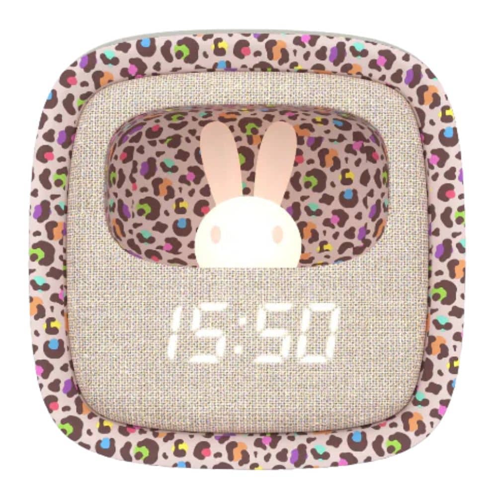 Wecker mit Lampe und Schlummerfunktion Billy - Regenbogen-Leopard