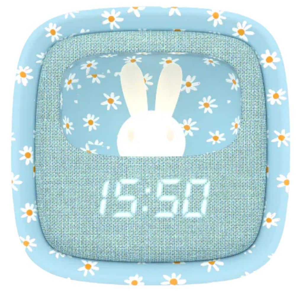 Wecker mit Lampe und Schlummerfunktion Billy - blaue Blume