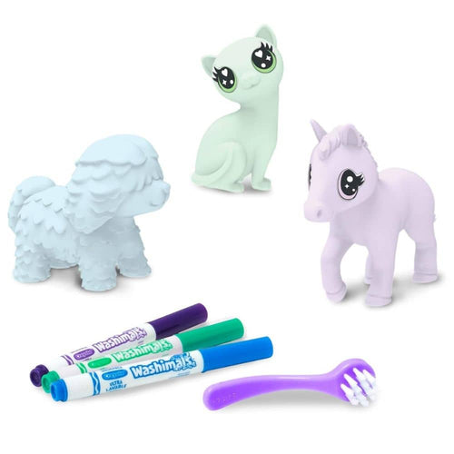 Figuren-Set zum Bemalen und Waschen – Washimals, Pastel Pets (3 Figuren)