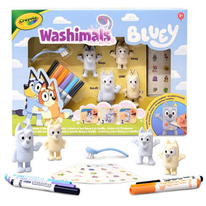 Figuren-Set zum Bemalen und Waschen – Washimals, Bluey (4 Figuren)