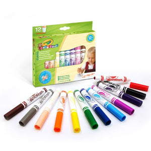 Auswaschbare Filzstifte mit flacher Spitze – Mini Kids (12 Stück)