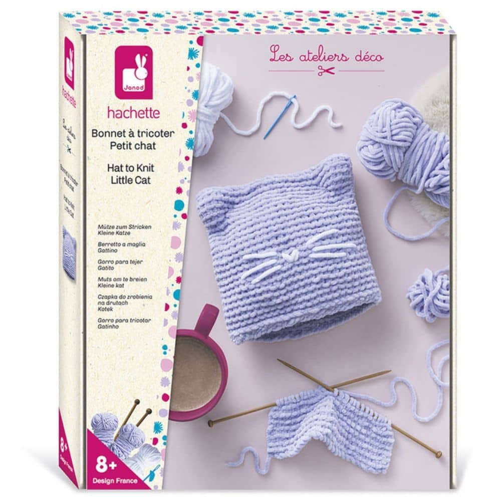 Kreativset zum Stricken einer Mütze – Kätzchen