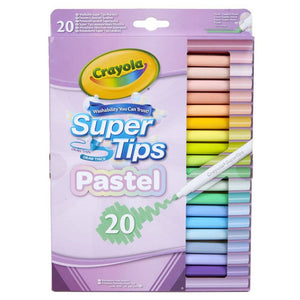 Auswaschbare Filzstifte – Super Tips, Pastellfarben (20 Stück)