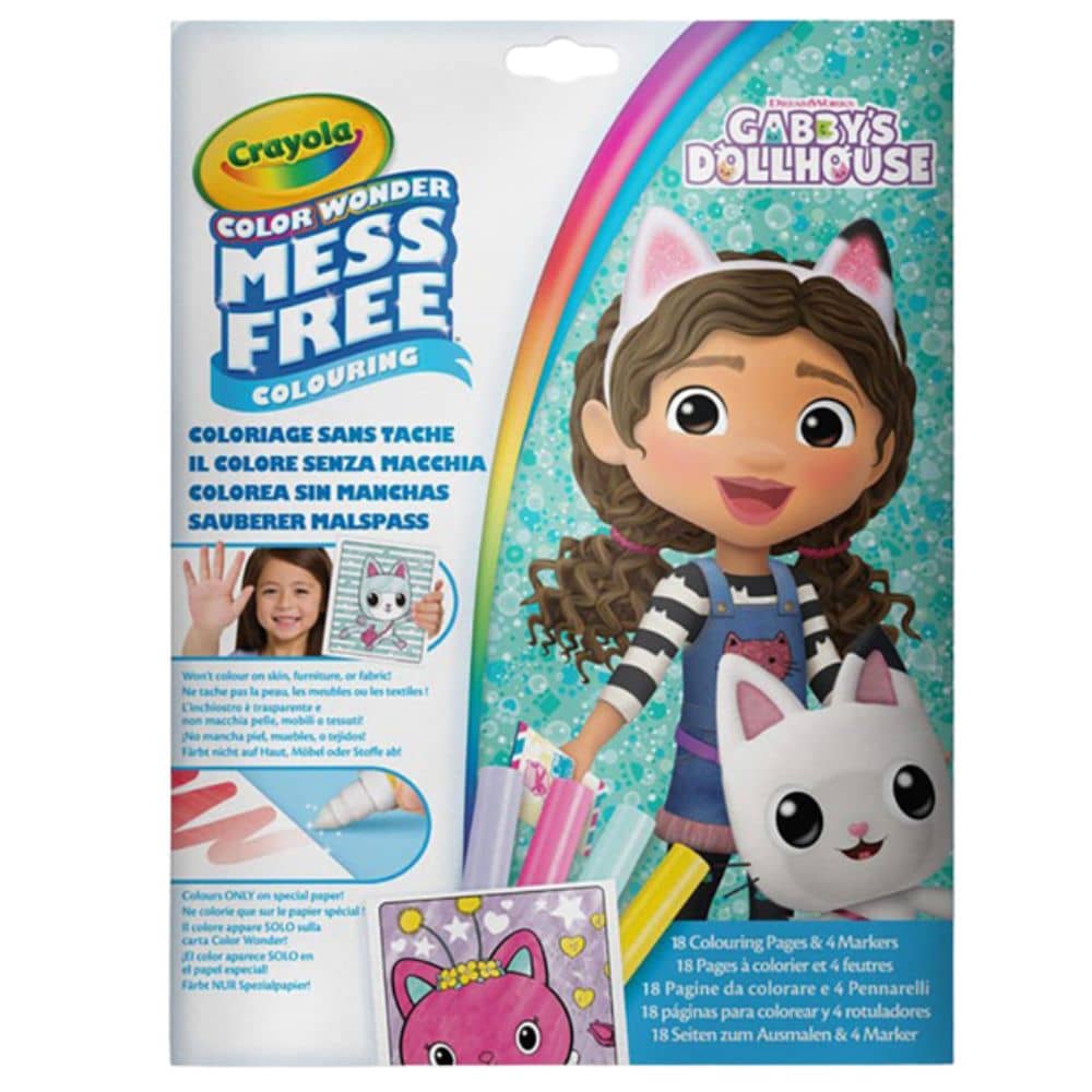 Magisches Malbuch mit 4 Stiften Ohne Flecken – Color Wonder Mess Free, Gabby's Dollhouse