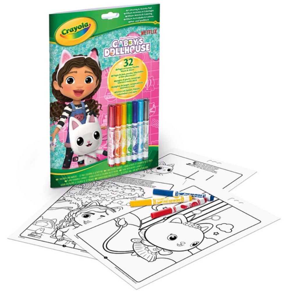 Mal- und Rätselbuch mit Filzstiften – Gabby's Dollhouse