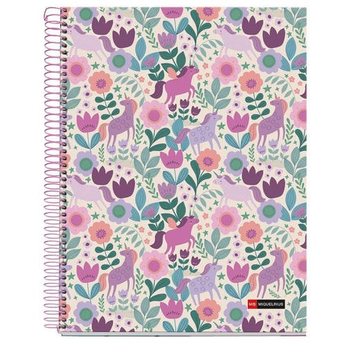 Spiralblock, A4-Heft mit einzelnen Blättern – Magic Unicorn, 120 Seiten