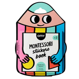 Montessori-Malbuch mit Aufklebern – Figuren und Formen