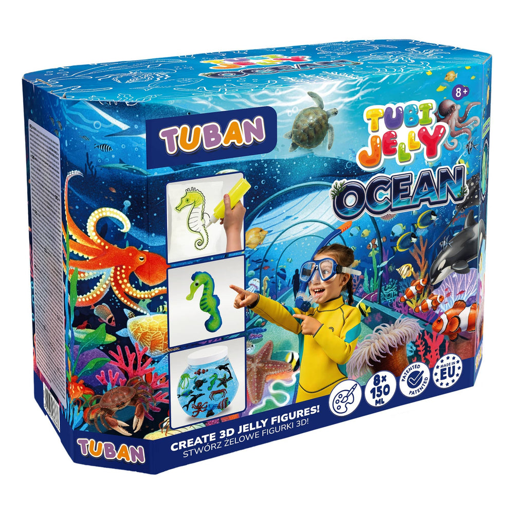 Tubi Jelly-Set  8 Farben + großes Aquarium – Ozean