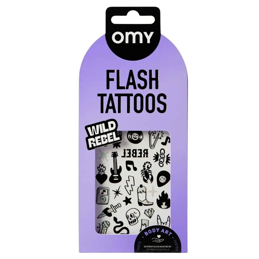 Abwaschbare Tattoos – Rock, 46 Stück