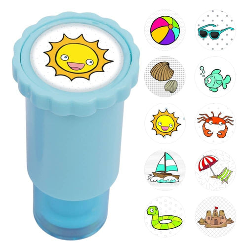 Stempel mit Aufklebern – Strand