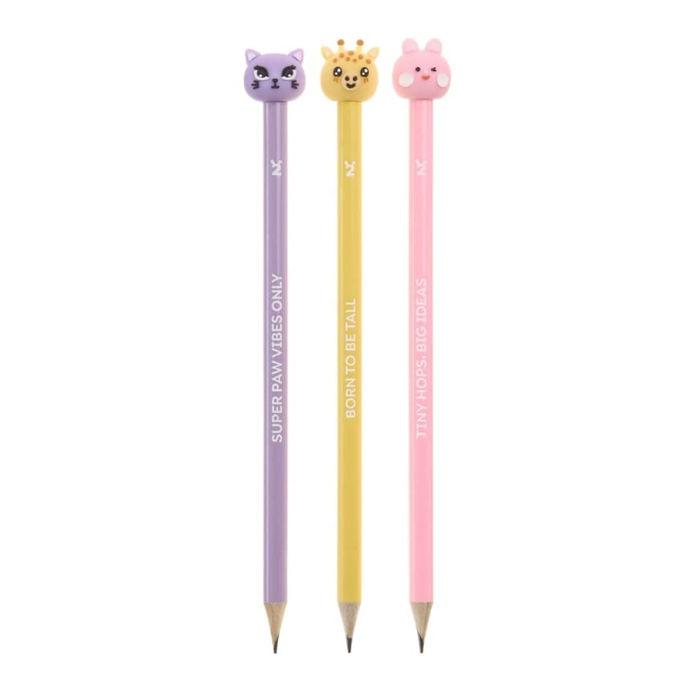 3er-Set HB-Bleistifte – Wild Friends, 3 Stück