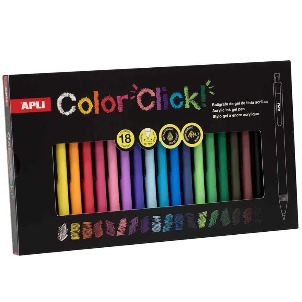 Color Click Gelstifte mit Acryltinte – 18 Farben