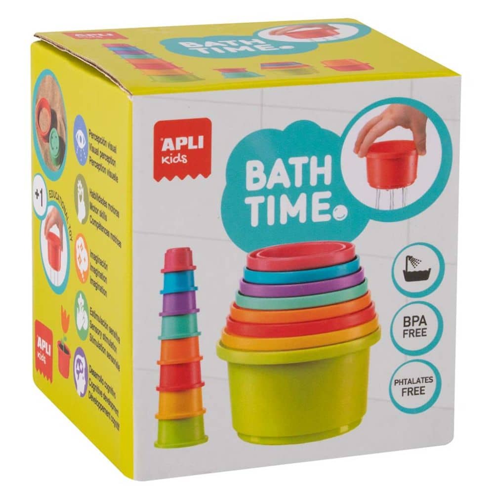 Bunte Bad- und Sandbecher - Bath Time, 8 Stück