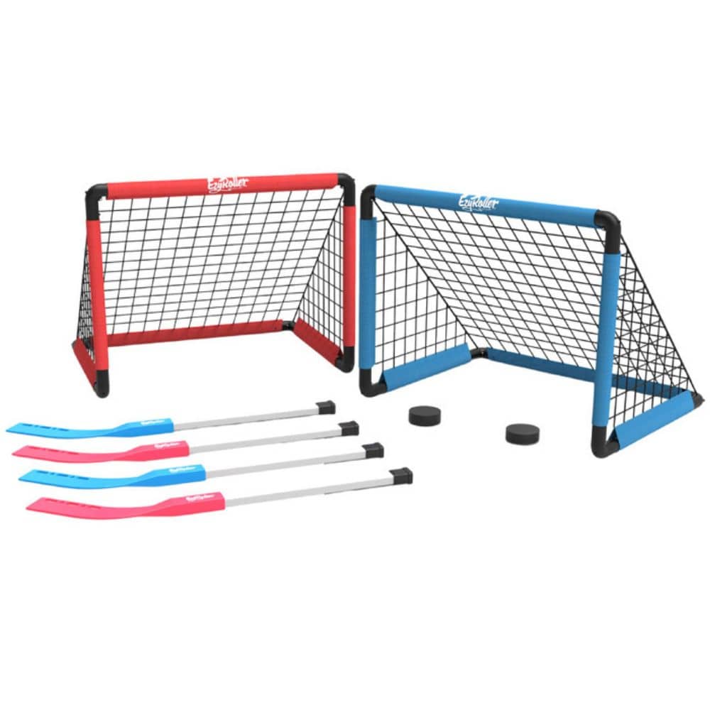 Outdoor-Hockeyset für 4 Personen - Hockey Set (inkl. 2 Tore, 4 Schläger, 2 Pucks)