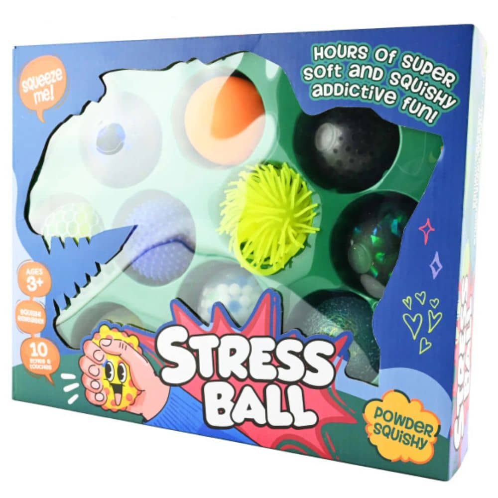 Stressball & Fidget Toys Set 10-tlg. - Sensorikbälle Dinosaurier
