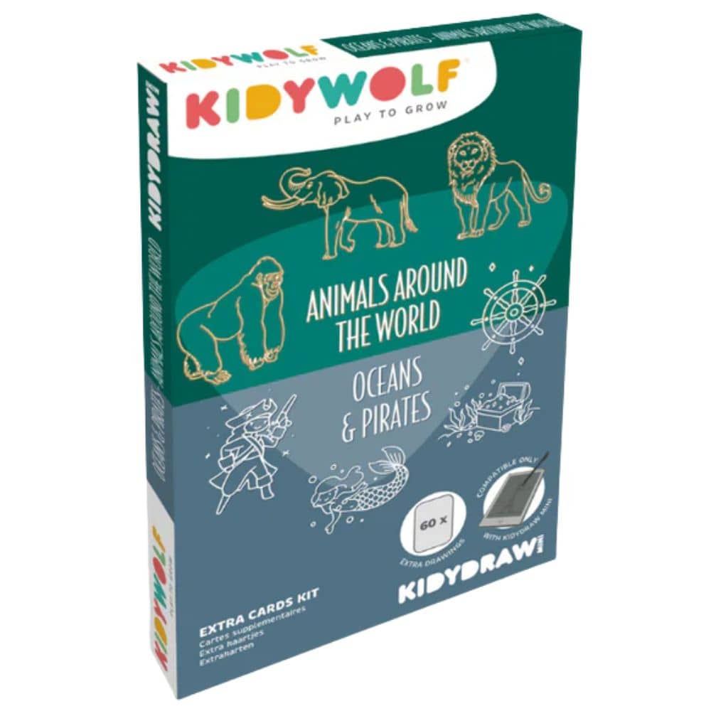 Nachfüllkarten – Kidydraw Mini – Tiere der Welt / Ozean und Piraten (60 Stück)