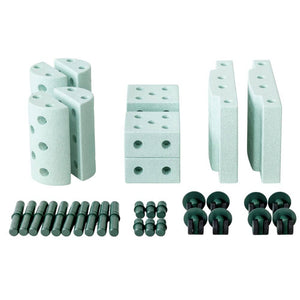 Kreative Bausteine zur Förderung der Grobmotorik – Education Set – Ocean Mint/Forest Green, 34 Teile