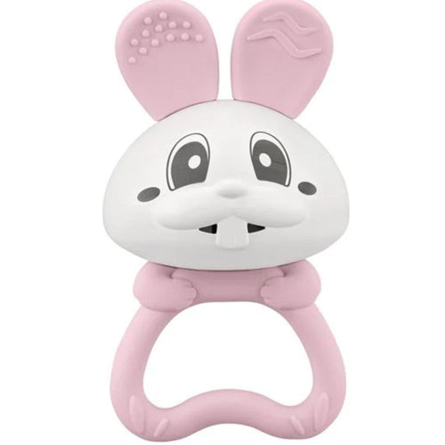 Beißring Rassel 2in1 – Kaninchen Bunny Pink