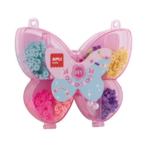Perlenset zum Basteln von Armbändern und Ketten – Schmetterling (500 Teile)