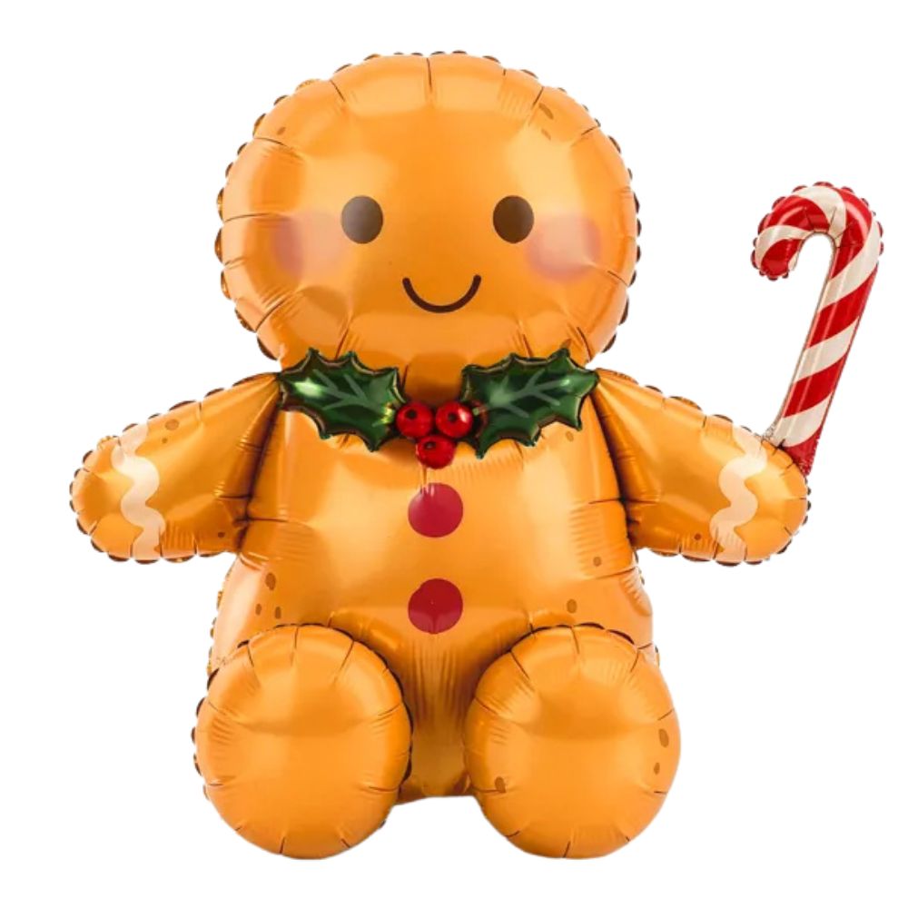 Sitzender Folienballon – Lebkuchenmann (85,5 x 80 cm)