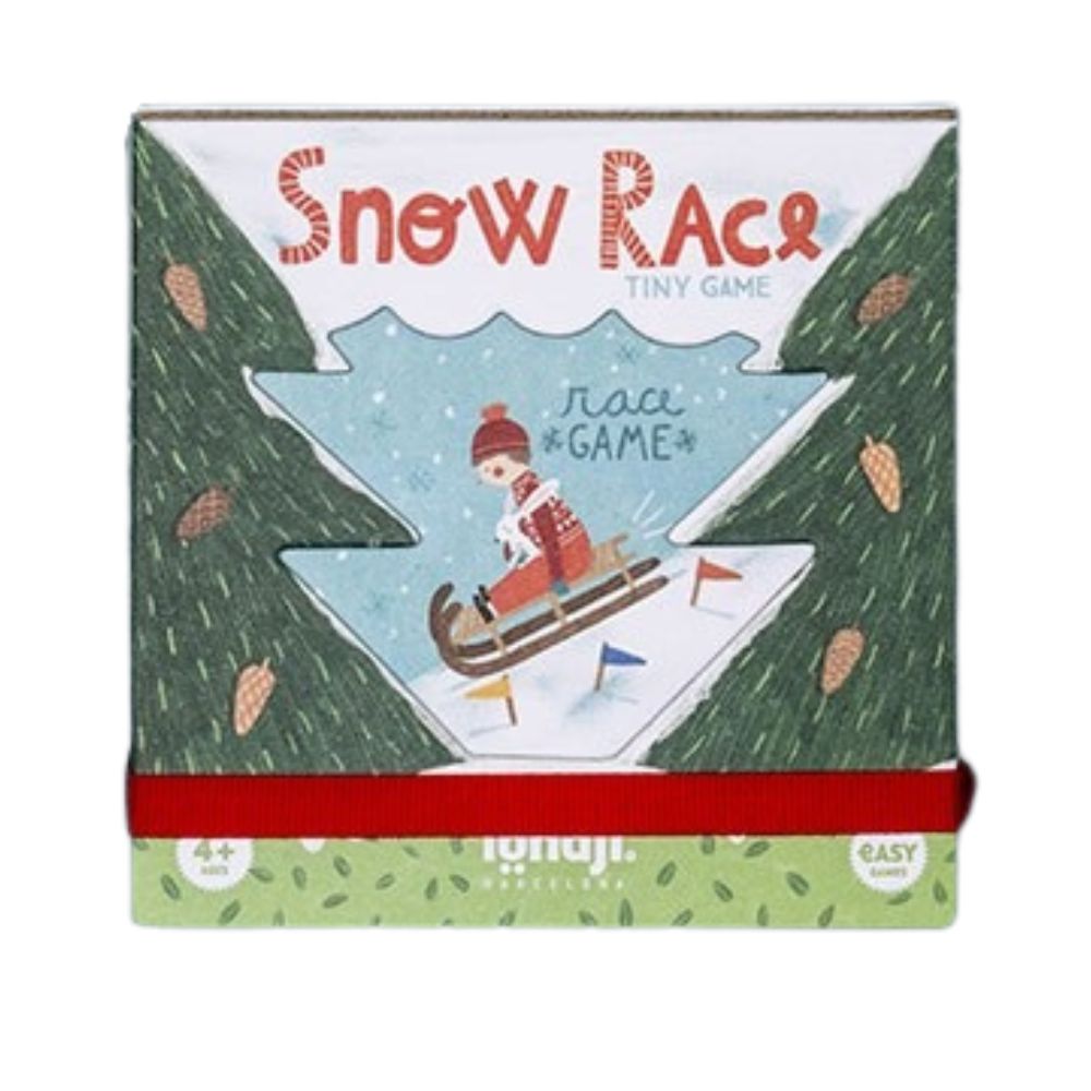 Londji Snow Race - Mini-Reisespiel in der Schachtel, Vorderseite