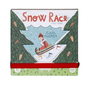 Londji Snow Race - Mini-Reisespiel in der Schachtel, Vorderseite