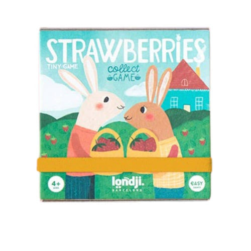 Londji Strawberries - Mini-Reisespiel in der Schachtel, Vorderseite